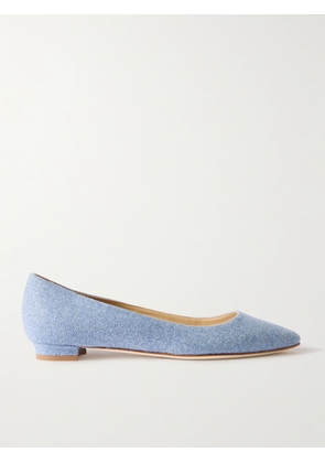Manolo Blahnik - Tweed Ballerina Flats - Blue - IT36,IT36.5,IT37,IT37.5,IT38,IT38.5,IT39,IT39.5,IT40,IT40.5,IT41,IT41.5,IT42,IT43
