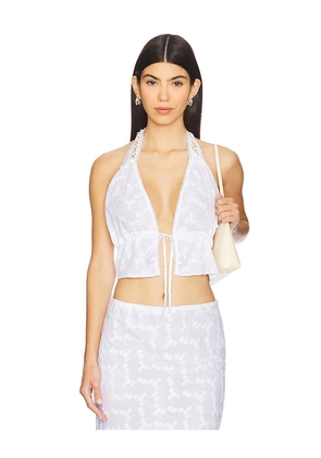 Bella Venice The Sofia Halter Top in White. Size M. Also in S, L.