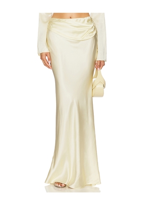 Camila Coelho Enza Maxi Skirt in Lemon. Size M. Also in XXS, XS, S, XL.