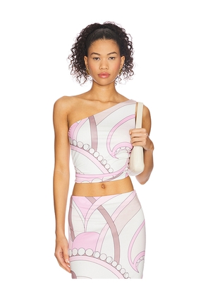 Cin Cin Cleo Cropped Top in Ivory,Blush. Size M. Also in L, S.