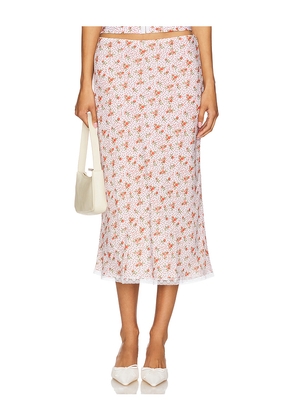 Bella Venice The Roxy Skirt in Red,Ivory. Size M. Also in S, L, XL.