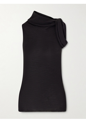Rick Owens - Draped Wool Turtleneck Top - Black - x small,small,medium,large,x large