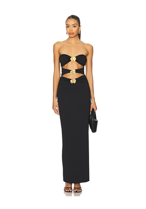 Cin Cin Rome Orchid Maxi Dress in Black. Size XL. Also in XS, L.