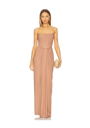 Deme by Gabriella x REVOLVE Pearl Gown in Brown. Size M. Also in L, S, XL, XS.
