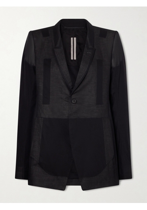 Rick Owens - Paneled Cotton Blazer - Black - IT38,IT40,IT42,IT44,IT48