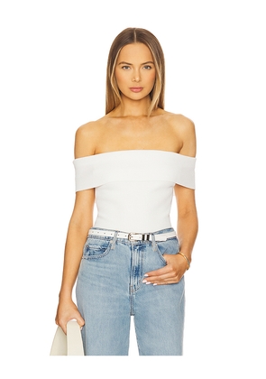 DL1961 Off Shoulder Instasculptâ¢ Top in White. Size M. Also in L, S, XS.
