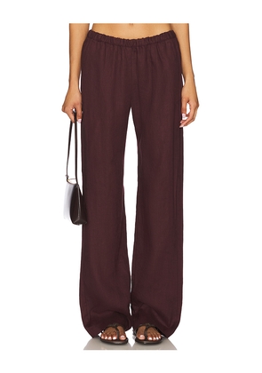 Enza Costa x REVOLVE Everywhere Pants in Wine. Size 1. Also in 3, 4.