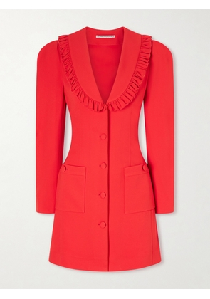 Alessandra Rich - Ruffled Cady Mini Dress - Red - IT36,IT38,IT40,IT42,IT44,IT46