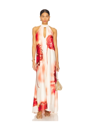 Especia Acidic Long Dress in Red. Size L. Also in M, S.