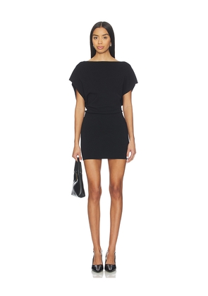 EAVES Rebecca Mini Dress in Black. Size S. Also in M, XL, XS.