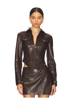 Amanda Uprichard x REVOLVE Bristol Top in Chocolate. Size M. Also in XS.