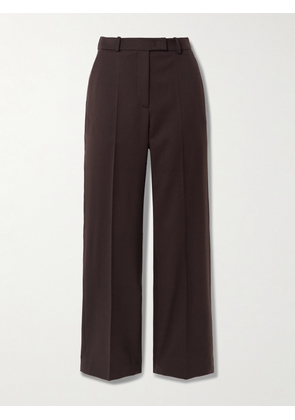 The Frankie Shop - Lenora Pleated Twill Straight-leg Pants - Brown - XXS,XS,S,M,L,XL
