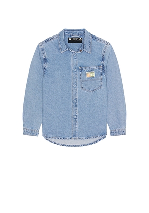 Abrand x Rip Curl Larry Tape Shirt in Blue. Size M. Also in XL/1X.