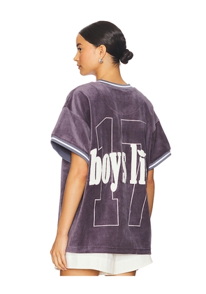 Boys Lie Step Up To The Plate Homerun Hero Top in Purple. Size XL/XXL. Also in XS/S, M/L.