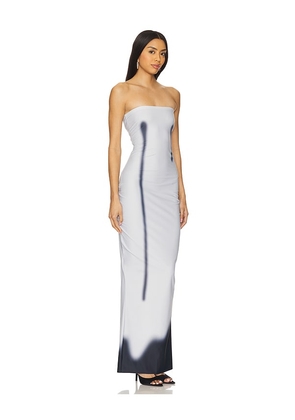 Di Petsa Wet Drip Dress in Light Grey. Size S. Also in XS, L.