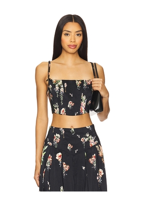 Camilla Corset Crop Top in Black. Size XL. Also in S.