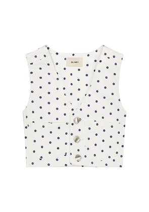 DL1961 Zizi Toddler Vest in White. Size 4/5. Also in 6/7.