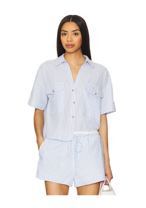 BLANKNYC Button Up Shirt in Baby Blue. Size M. Also in L, S, XS.