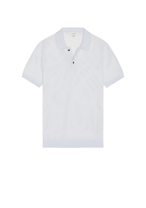 Club Monaco Textured Sweater Polo in Baby Blue. Size M. Also in L.