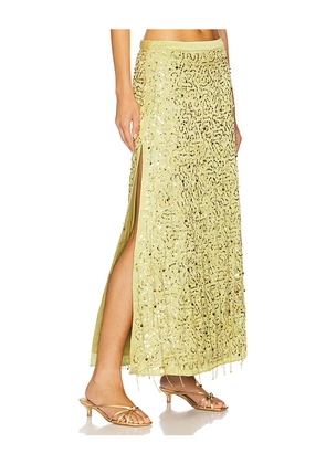 ASTA RESORT Yasmin Hand Beaded Skirt in Green. Size M. Also in S, XS.