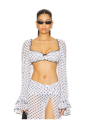 Bananhot Josie Shirt in White. Size M. Also in L, S, XL, XS.