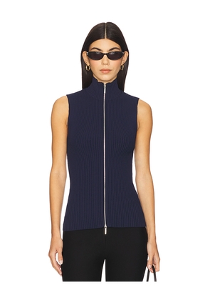 EAVES Carolyn Knit Vest in Navy. Size M. Also in L, S.