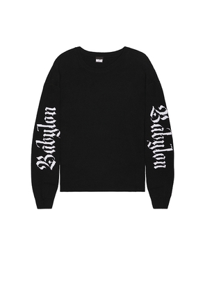 Babylon Cropped Knit Sweater in Black. Size S. Also in L.