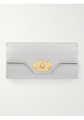 Lanvin - Invitation Small Metallic Satin Clutch - Silver - One size