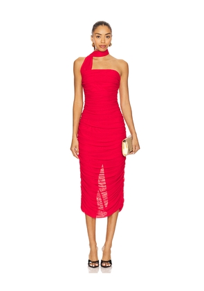 ELLIATT Darya Midi Dress in Red. Size M. Also in S, XL.