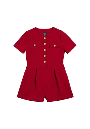Bardot Junior Valentina Playsuit in Burgundy. Size 5. Also in 4, 6, 7.