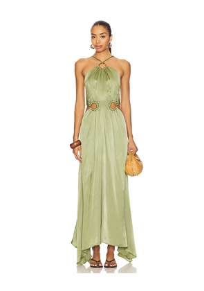 ELLIATT x REVOLVE Visitant Maxi Dress in Sage. Size M. Also in L, XL, XS.