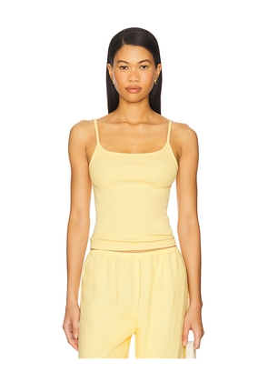 DONNI. The Rib Spaghetti Tank in Lemon. Size S. Also in M.