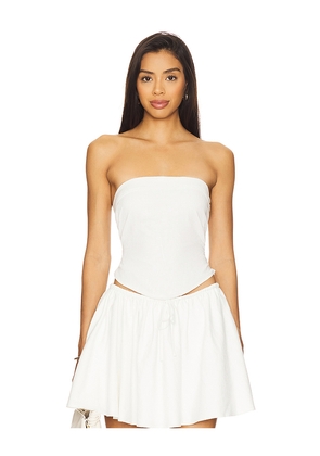 ALL THE WAYS Cici Strapless Top in White. Size M. Also in L, S, XL, XS, XXS.