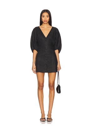 Camila Coelho Lino Mini Dress in Black. Size S. Also in XXS, XS, M.
