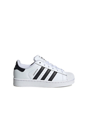 adidas Originals Kids Superstar Sneaker in White. Size 13. Also in 12.