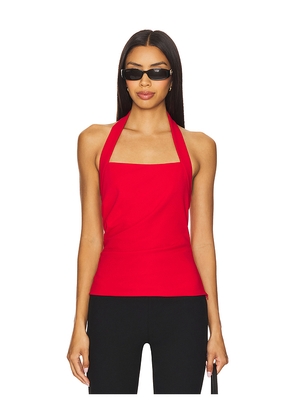 Elodie the Label Colbie Crepe Top in Red. Size M. Also in L, S.