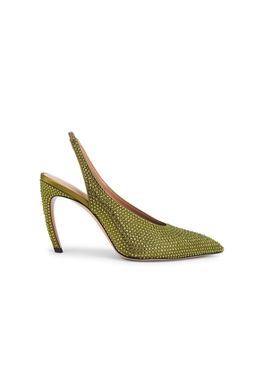 THE ATTICO Viper Slingback Pump in Green. Size 37. Also in 39.