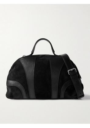 Dries Van Noten - Leather-trimmed Suede Duffle Bag - Black - One size