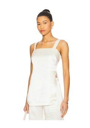 Amanda Uprichard Mariko Top in Ivory. Size M. Also in L, S, XS.