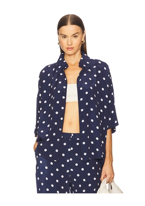 HEMANT AND NANDITA Shirt in Navy. Size M. Also in L, S, XL, XS.