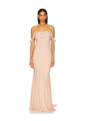 Aniye Records Ella Long Dress in Blush. Size M. Also in S, XS.