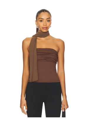 ALL THE WAYS Nataline Top in Brown. Size M. Also in L, S, XL, XS, XXS.