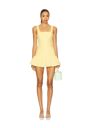 Amanda Uprichard x REVOLVE Danner Skort Romper in Yellow. Size M. Also in L, S, XL, XS.