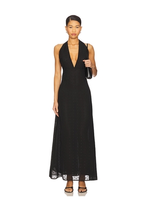 AFRM Odenah Clip Dot Dress in Black. Size M. Also in S, XS, XXS.