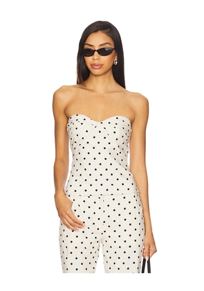 Amanda Uprichard Soho Top in Beige. Size M. Also in L, S, XS.