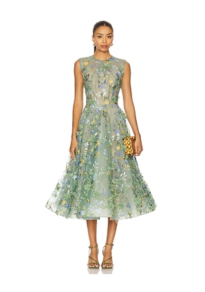 Bronx and Banco Saba Floral Midi Dress in Sage. Size M. Also in S, XS.