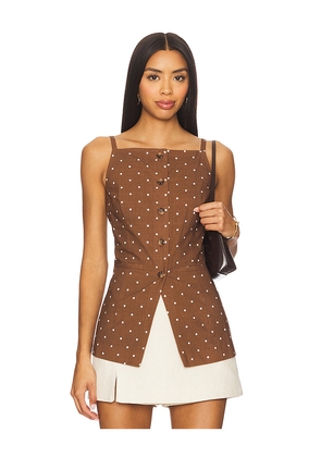 Elodie the Label Elsie Top in Brown. Size S. Also in M, XS.