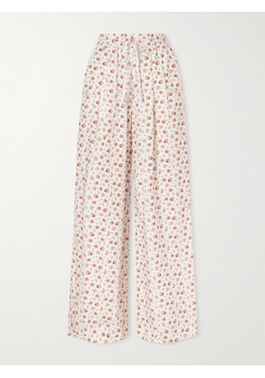 Dolce & Gabbana - Floral-print Cotton-blend Poplin High-rise Wide-leg Pants - White - IT36,IT38,IT40,IT42,IT44,IT46