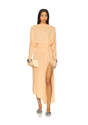 The Andamane Wisteria Midi Dress in Peach. Size 40/S. Also in 38/XS.
