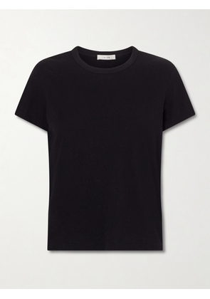 The Row - Jovita Cotton, Cashmere And Silk-blend Jersey T-shirt - Black - xx small,x small,small,medium,large,x large